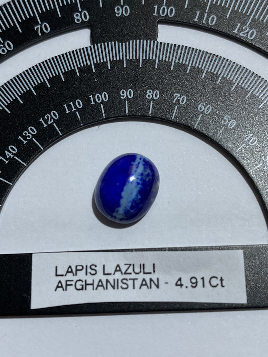 LAPIS LAZULI NATURAL GEMSTONE : LADJUAR MEDAM, AFGHANISTAN 4.91Ct MFG4954