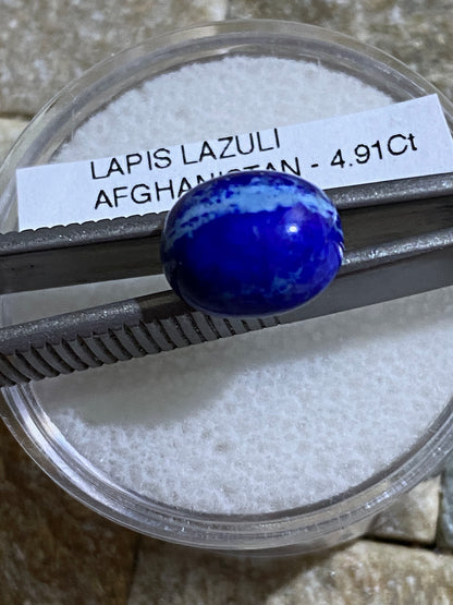 LAPIS LAZULI NATURAL GEMSTONE : LADJUAR MEDAM, AFGHANISTAN 4.91Ct MFG4954