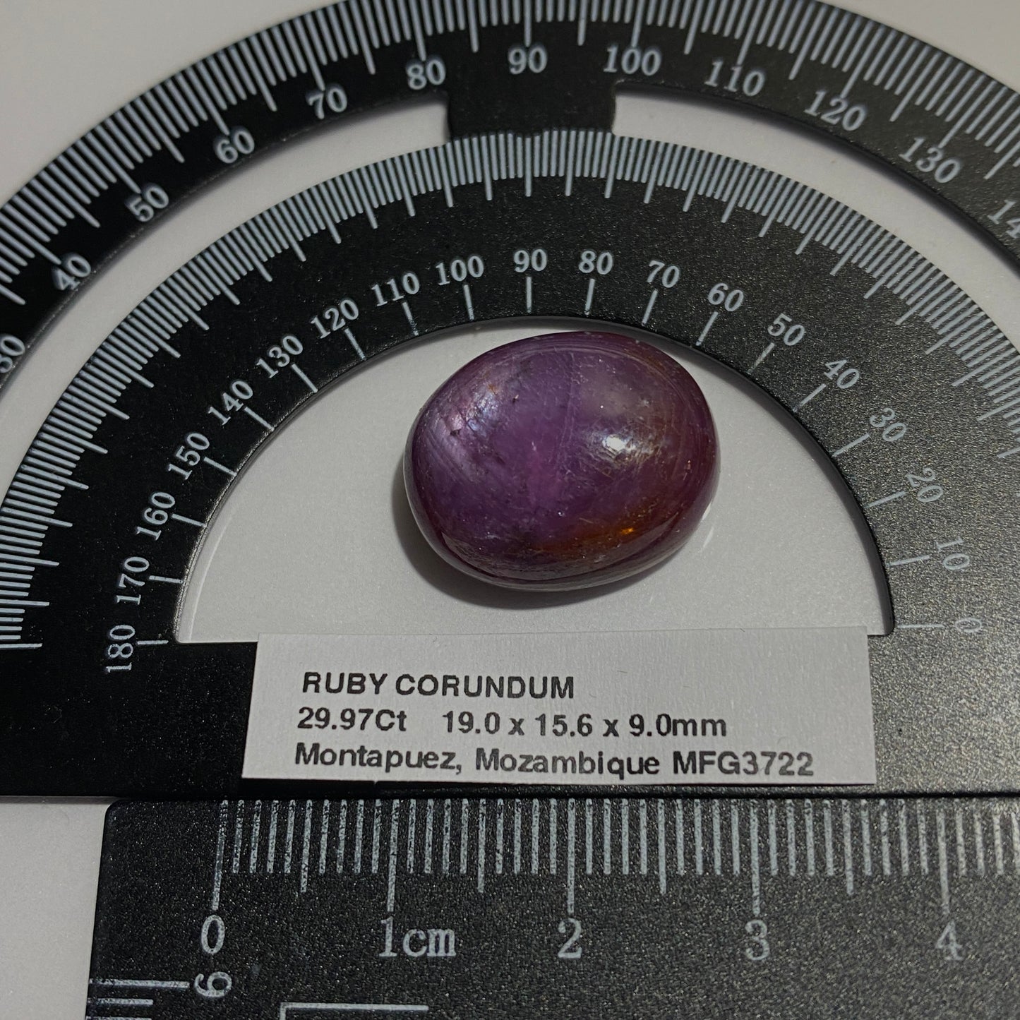 SAPPHIRE CORUNDUM NATURAL GEMSTONE - MONTEPUEZ, MOZAMBIQUE LARGE 29.97Ct MFG3722