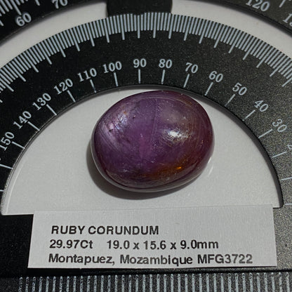 SAPPHIRE CORUNDUM NATURAL GEMSTONE - MONTEPUEZ, MOZAMBIQUE LARGE 29.97Ct MFG3722