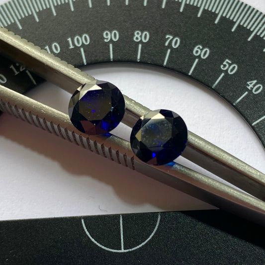 SAPPHIRE CORUNDUM GEMSTONES HIGH GRADE LABORATORY GROWN PAIR - 3.40Ct. MFG5249