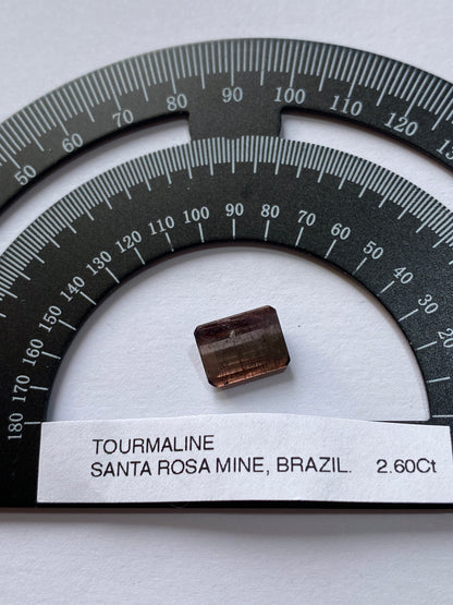 TOURMALINE NATURAL MINED GEMSTONE : SANTA ROSA MINE, MINAS GERAIS, BRAZIL 2.60Ct MFG4863