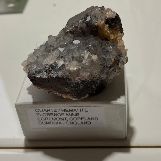 QUARTZ/HEMATITE - FLORENCE MINE, CUMBRIA, ENGLAND  95g. MF2153