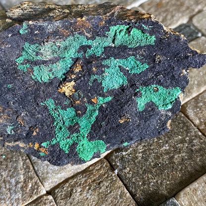 BOTRYOIDAL MALACHITE ETC, WHEAL HERLAND, CORNWALL, ENGLAND 218g mf1598