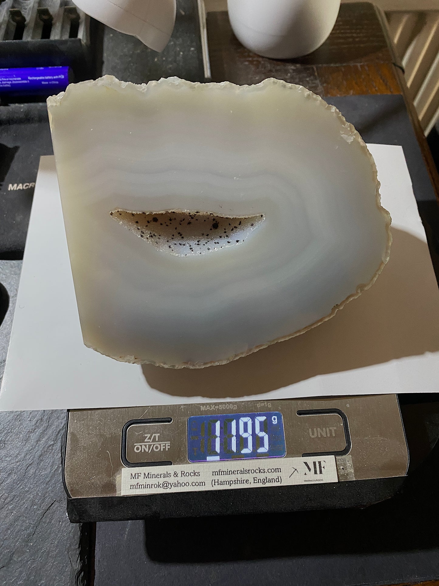 AGATE QUARTZ WITH DENDRITES : DRACOV, LIBEREC REGION, CZECH REPUBLIC 1195g MF4745