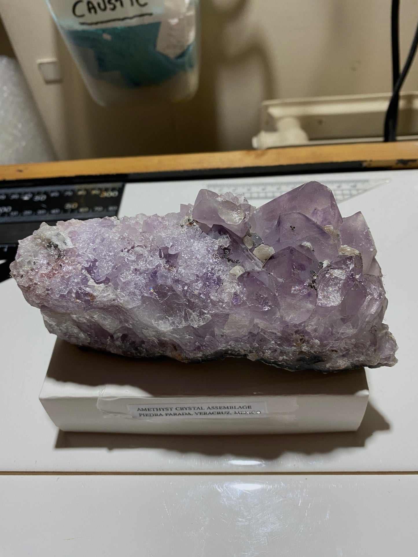 AMETHYST QUARTZ CRYSTAL ASSEMBLAGE : PIEDRA PARADA, MEXICO 474g MF4746