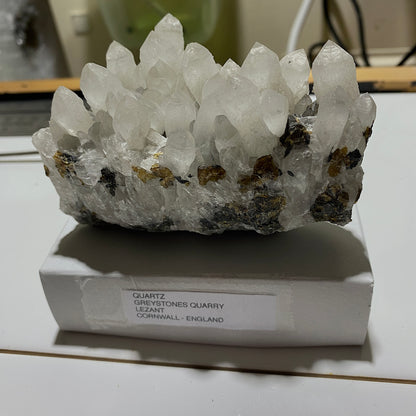 QUARTZ WITH SPHALERITE [ETC]  - GREYSTONES, LEZANT, CORNWALL 396g MF2146