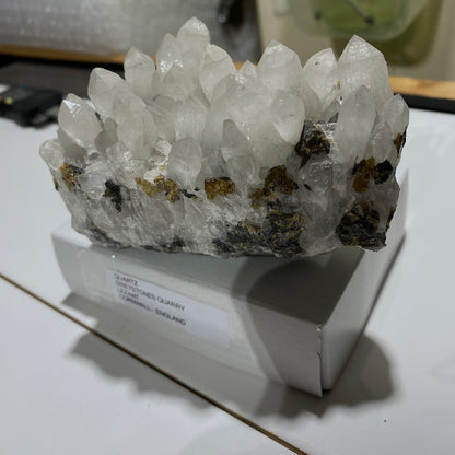 QUARTZ WITH SPHALERITE [ETC]  - GREYSTONES, LEZANT, CORNWALL 396g MF2146