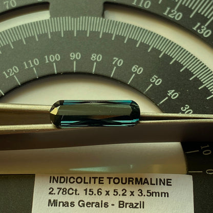 INDICOLITE TOURMALINE GEMSTONE - MINA DO GAVILAN, CORONEL MURTA, MINAS GERAIS, BRAZIL 2.78Ct MFG3536