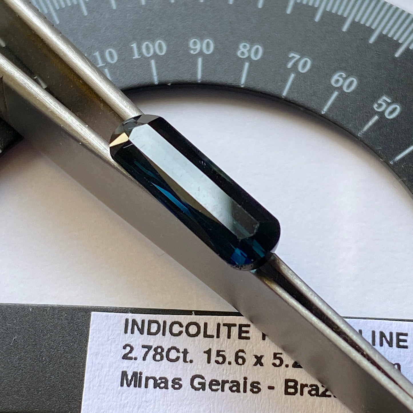 INDICOLITE TOURMALINE GEMSTONE - MINA DO GAVILAN, CORONEL MURTA, MINAS GERAIS, BRAZIL 2.78Ct MFG3536