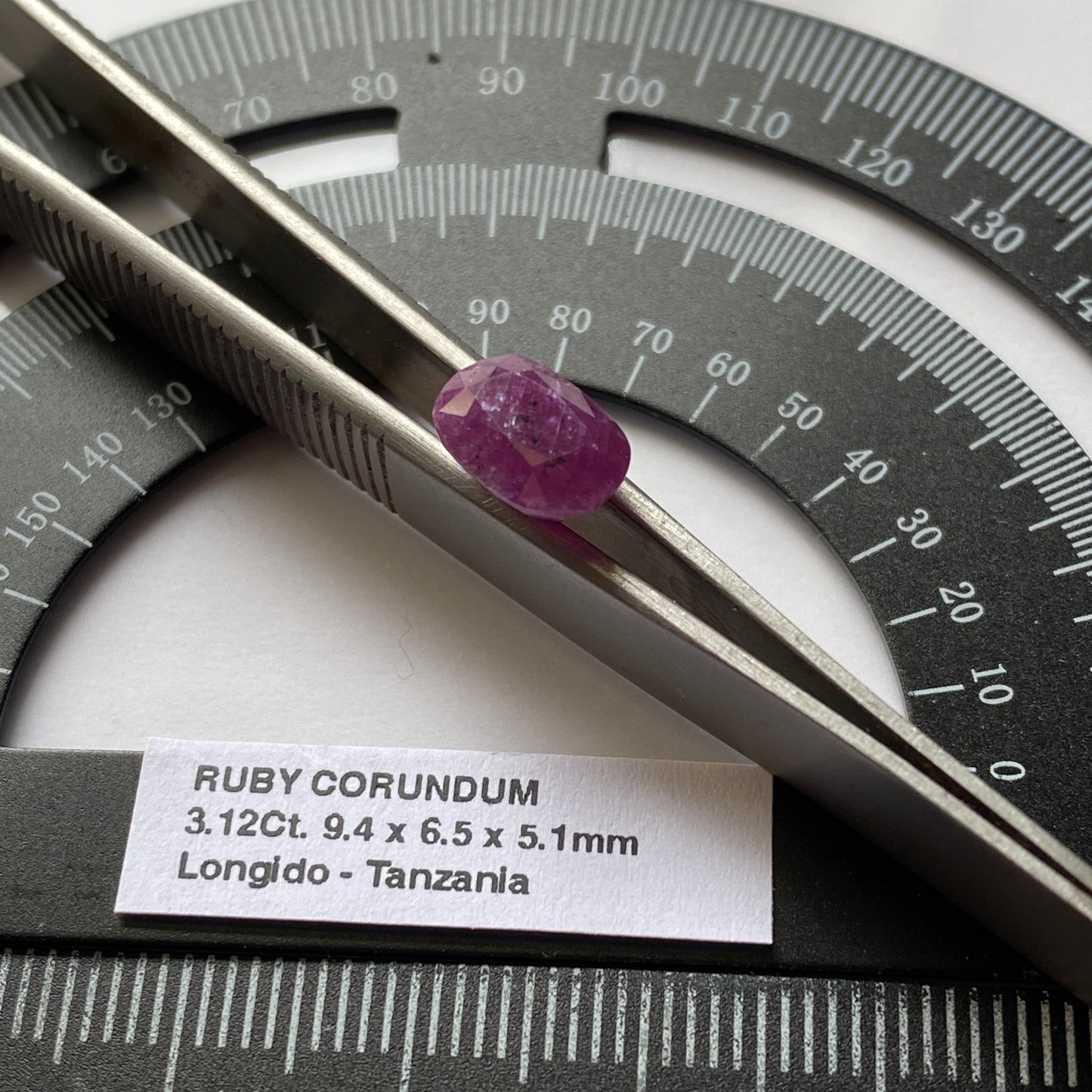 RUBY CORUNDUM GEMSTONE - LONGIDO, ARUSHA, TANZANIA 3.12Ct MFG3720