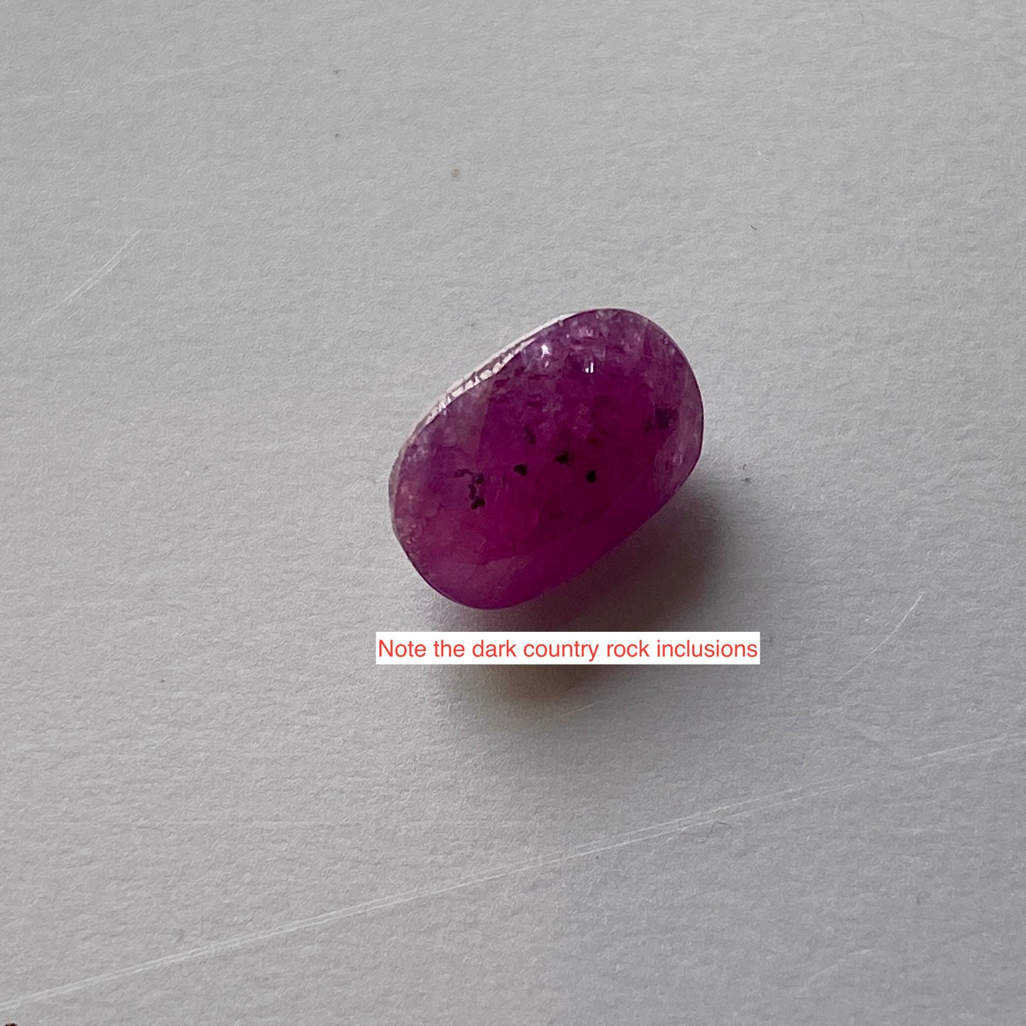 RUBY CORUNDUM GEMSTONE - LONGIDO, ARUSHA, TANZANIA 3.12Ct MFG3720