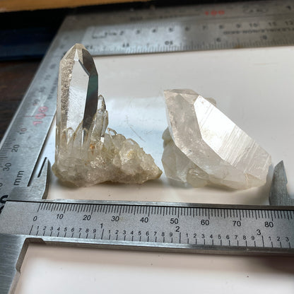 QUARTZ 2 CLEAR SPECIMENS FROM MOUNT IDA, ARKANSAS, U.S.A.  MF2160