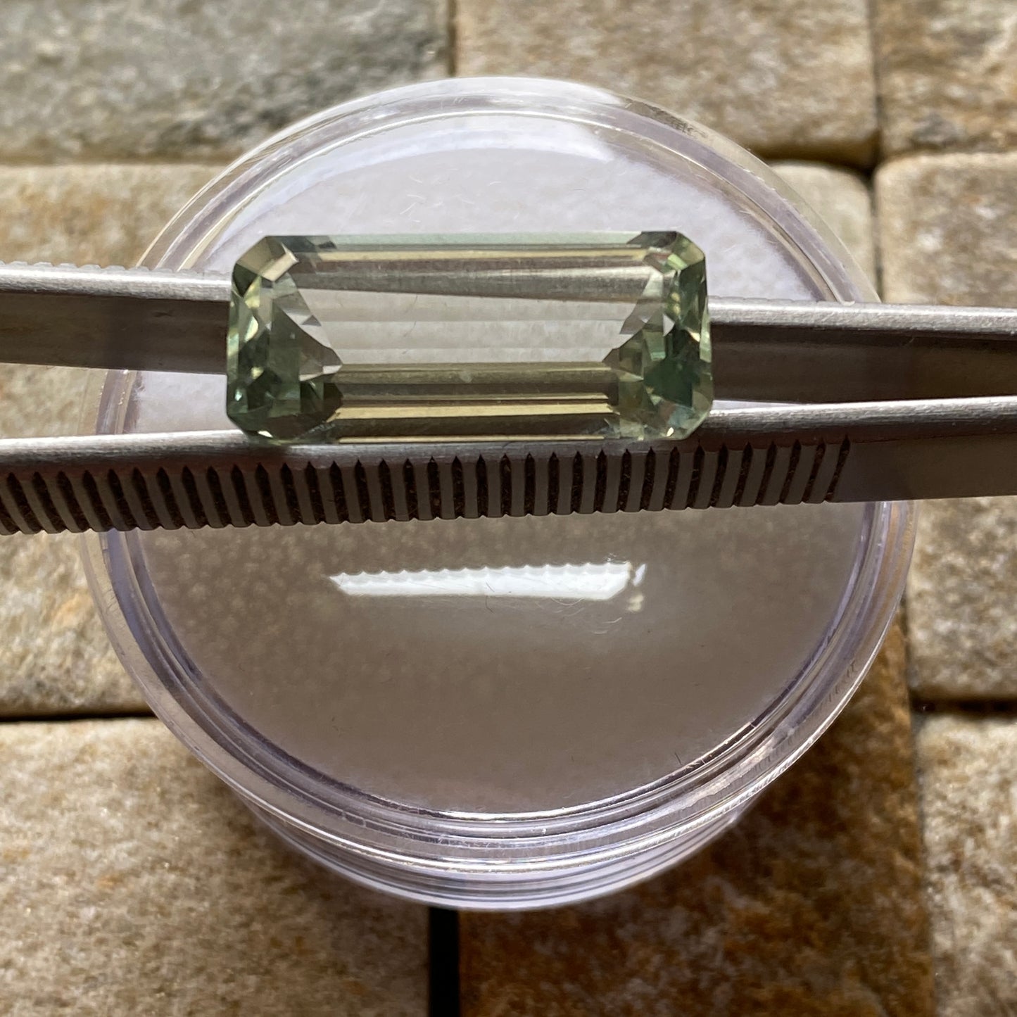 PRASIOLITE QUARTZ NATURAL GEMSTONE - MONTEZUMA, MINA SGERAIS, BRAZIL 9.08Ct MFG3451