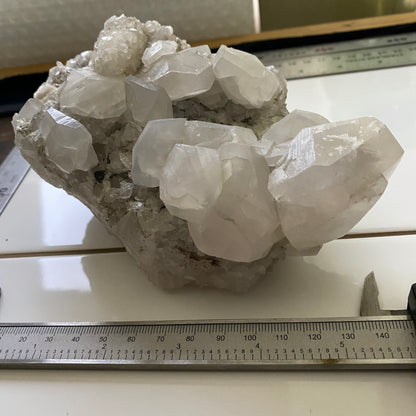 CALCITE ON QUARTZ - BIGRIGG MINE, EGREMONT, COPELAND, CUMBRIA LARGE 1316g MF2148