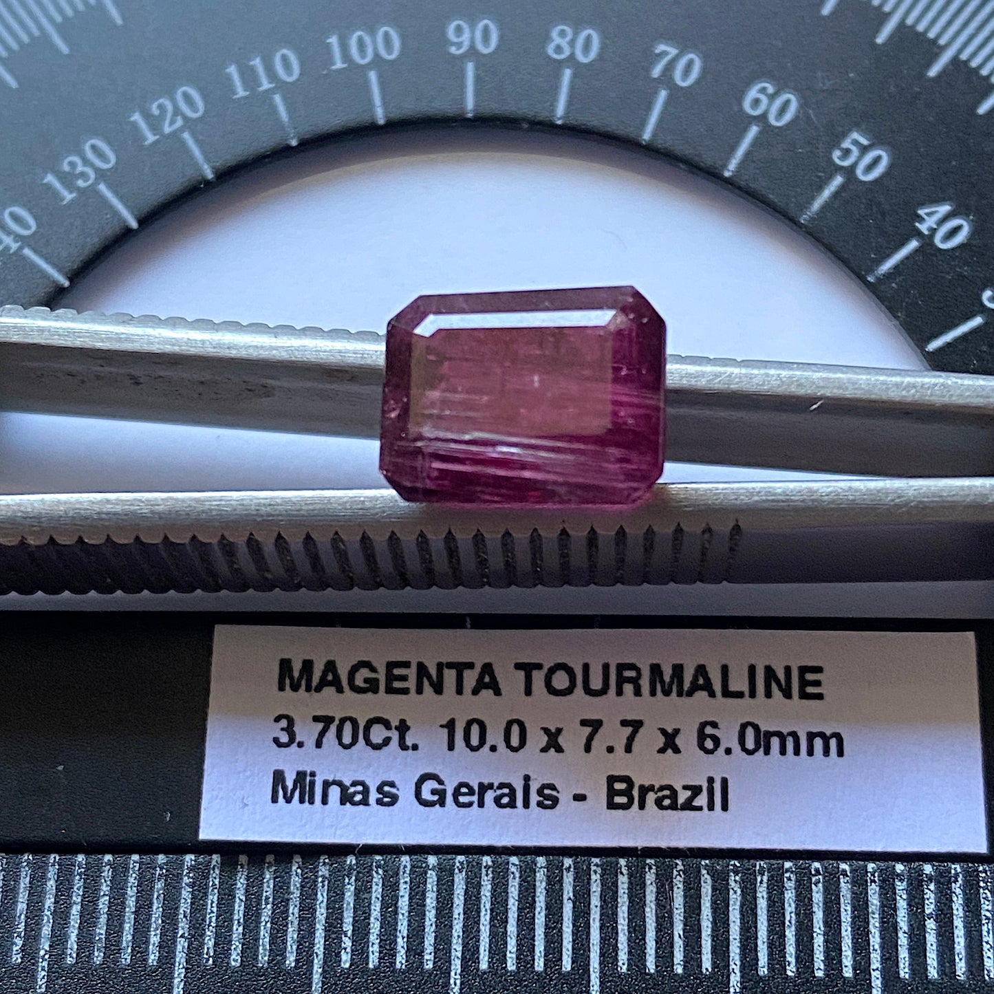 MAGENTA TOURMALINE NATURAL GEMSTONE - CONSELHEIRO, MINAS GERAIS, BRAZIL 3.70Ct. MFG3276