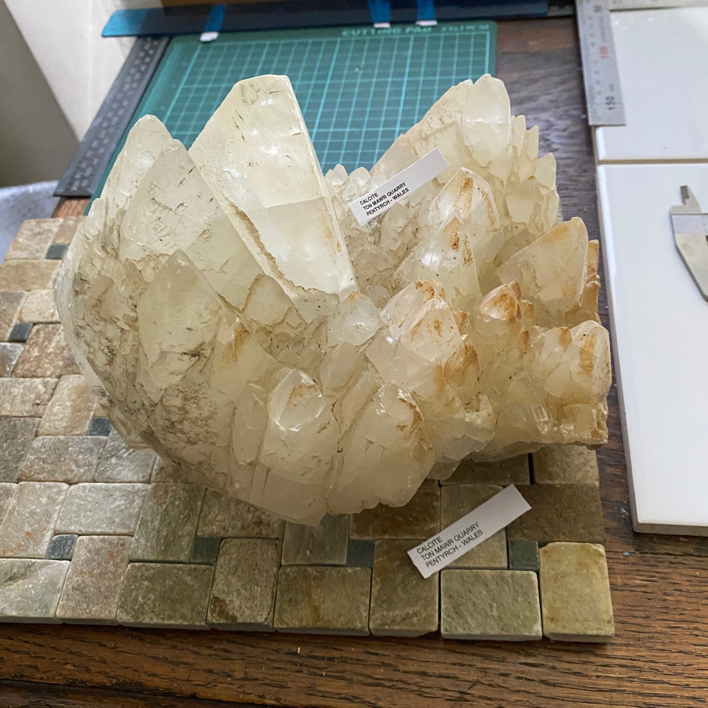 CALCITE CRYSTAL ASSEMBLAGE - TONMAWR QUARRY, WALES: SUBSTANTIAL 3242g MF2147