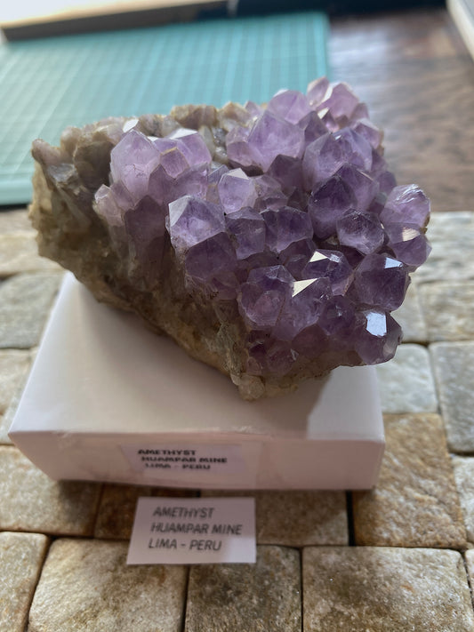 AMETHYST CRYSTAL ASSEMBLAGE ; HUAMPAR MINE, LIMA, PERU. 280g MF4759