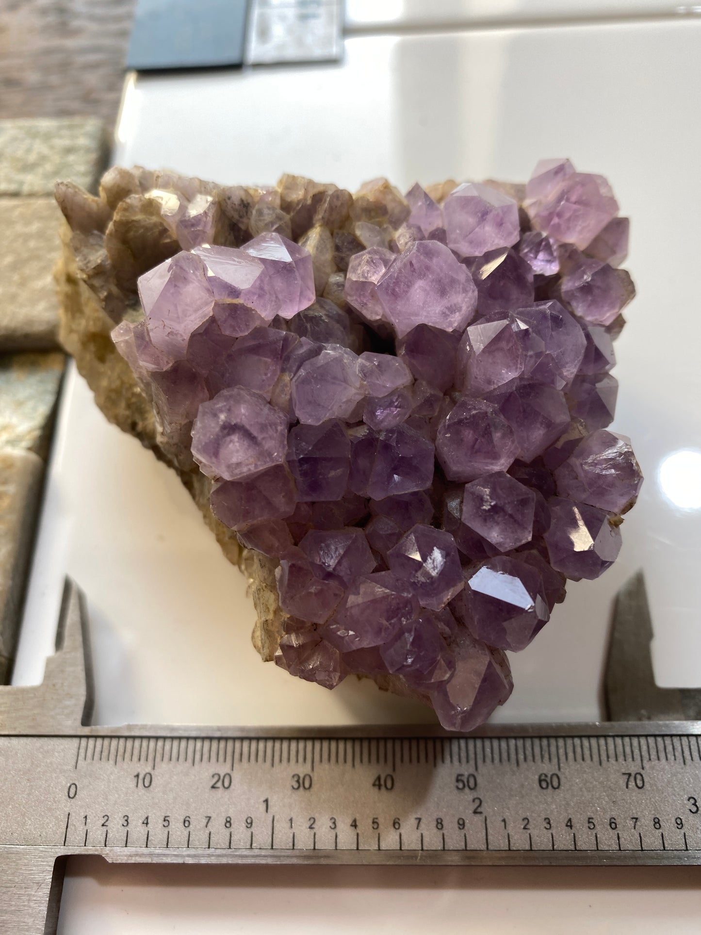 AMETHYST CRYSTAL ASSEMBLAGE ; HUAMPAR MINE, LIMA, PERU. 280g MF4759