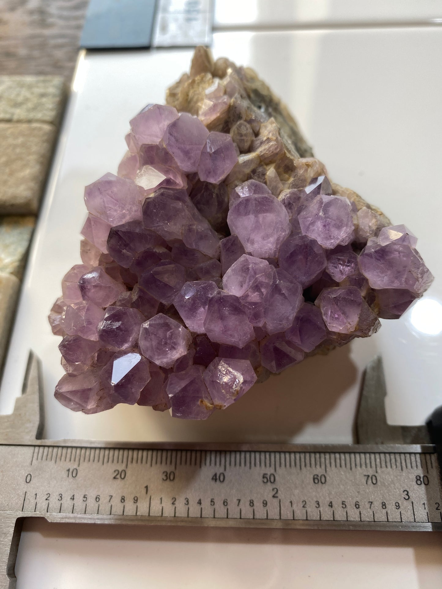 AMETHYST CRYSTAL ASSEMBLAGE ; HUAMPAR MINE, LIMA, PERU. 280g MF4759