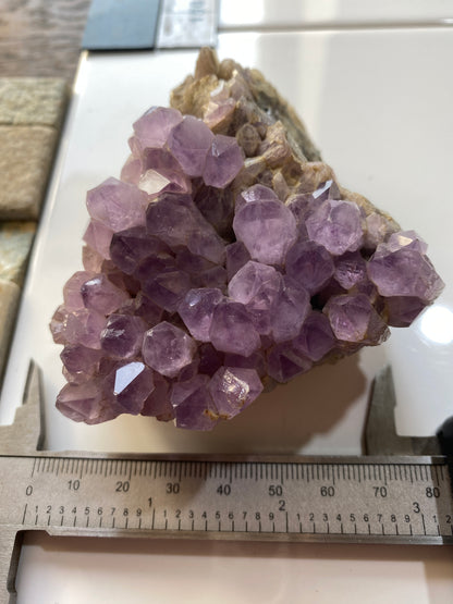 AMETHYST CRYSTAL ASSEMBLAGE ; HUAMPAR MINE, LIMA, PERU. 280g MF4759