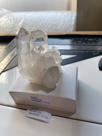 QUARTZ CRYSTAL ASSEMBLAGE : MOUNT IDA, ARKANSAS, U.S.A.  118g MF4760