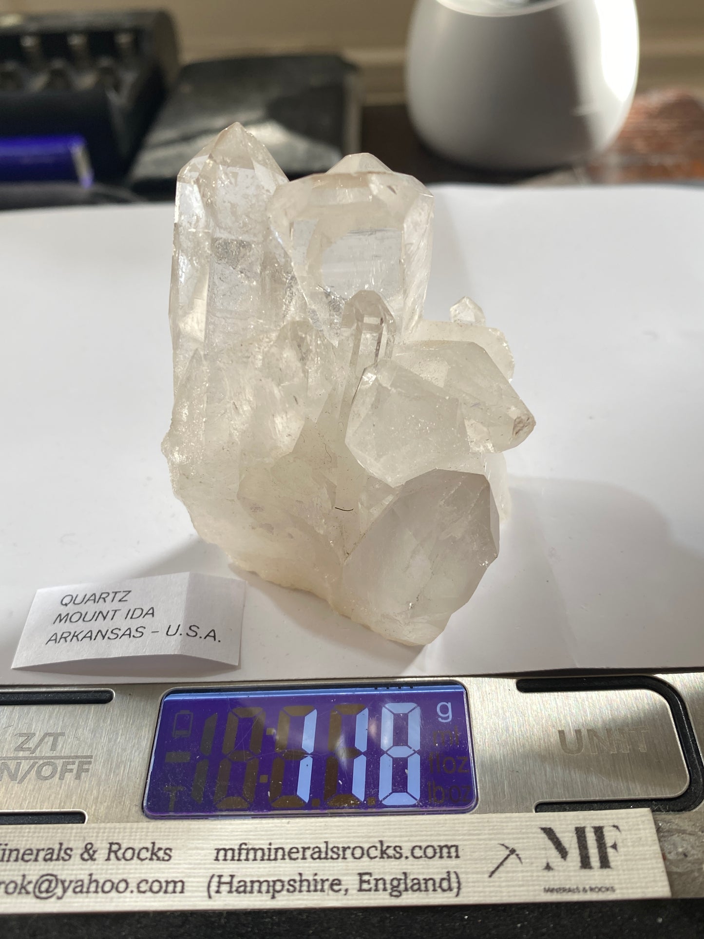 QUARTZ CRYSTAL ASSEMBLAGE : MOUNT IDA, ARKANSAS, U.S.A.  118g MF4760