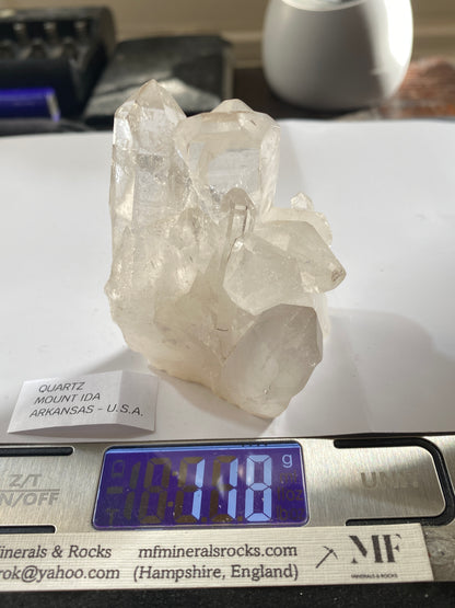 QUARTZ CRYSTAL ASSEMBLAGE : MOUNT IDA, ARKANSAS, U.S.A.  118g MF4760