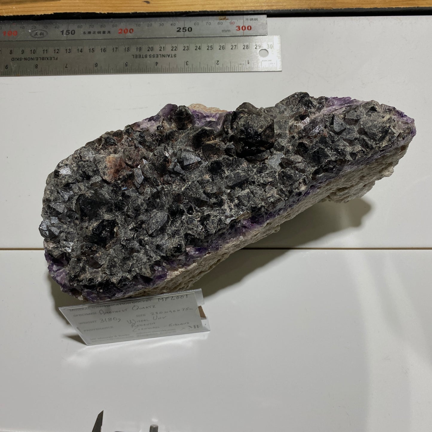 AMETHYST/SMOKE/QUARTZ SUBSTANTIAL 3180g. WHEAL UNY, CORNWALL. MF4001