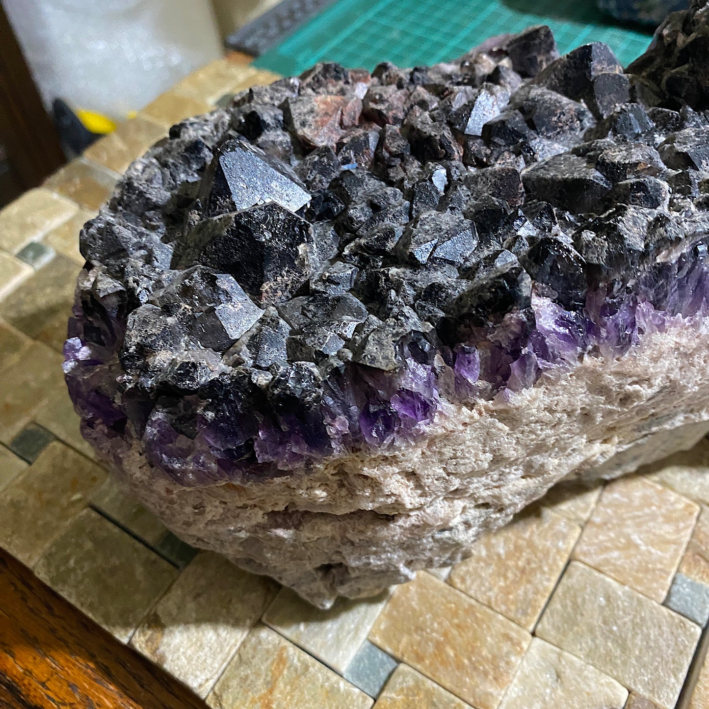 AMETHYST/SMOKE/QUARTZ SUBSTANTIAL 3180g. WHEAL UNY, CORNWALL. MF4001