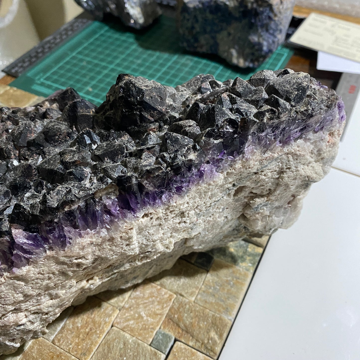 AMETHYST/SMOKE/QUARTZ SUBSTANTIAL 3180g. WHEAL UNY, CORNWALL. MF4001