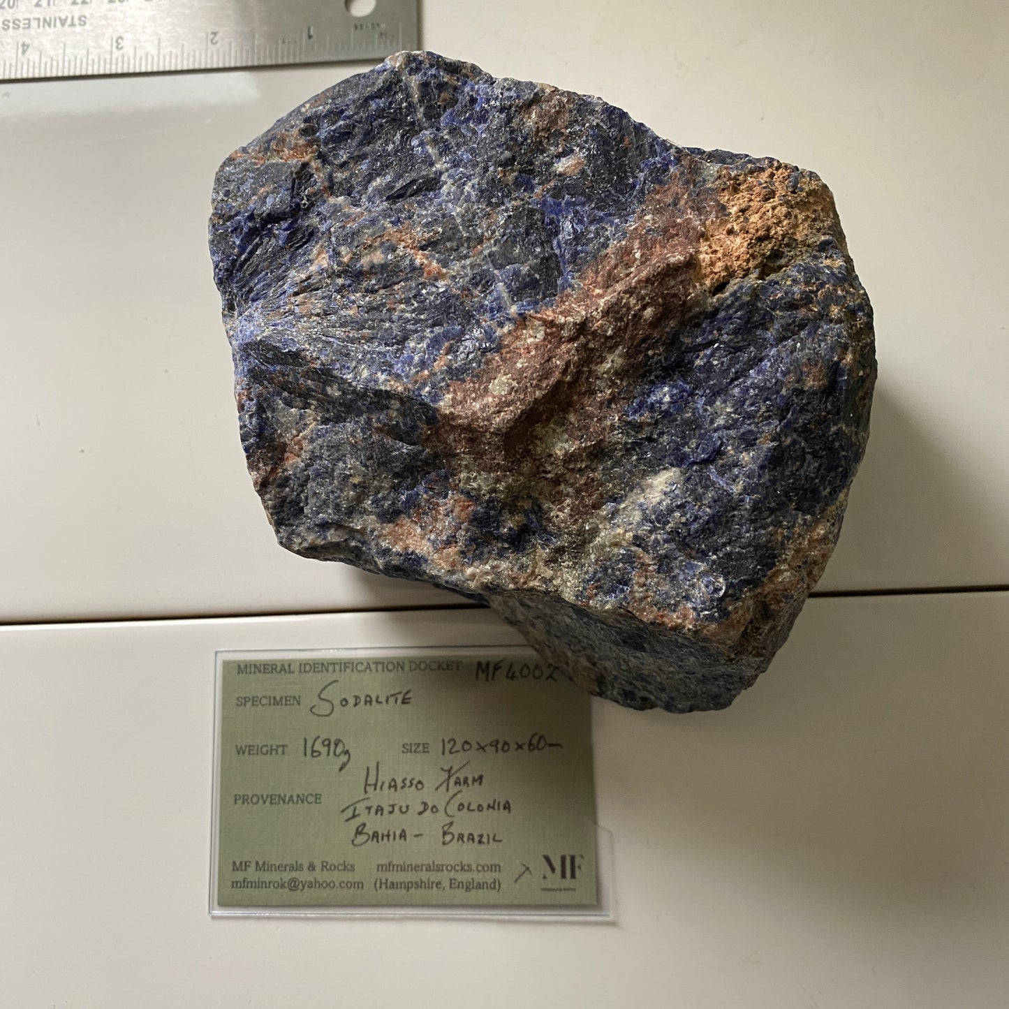 SODALITE - HIASSO FARM, ITAJU DO COLONIA, BAHIA, BRAZIL HEAVY 1690g MF4002