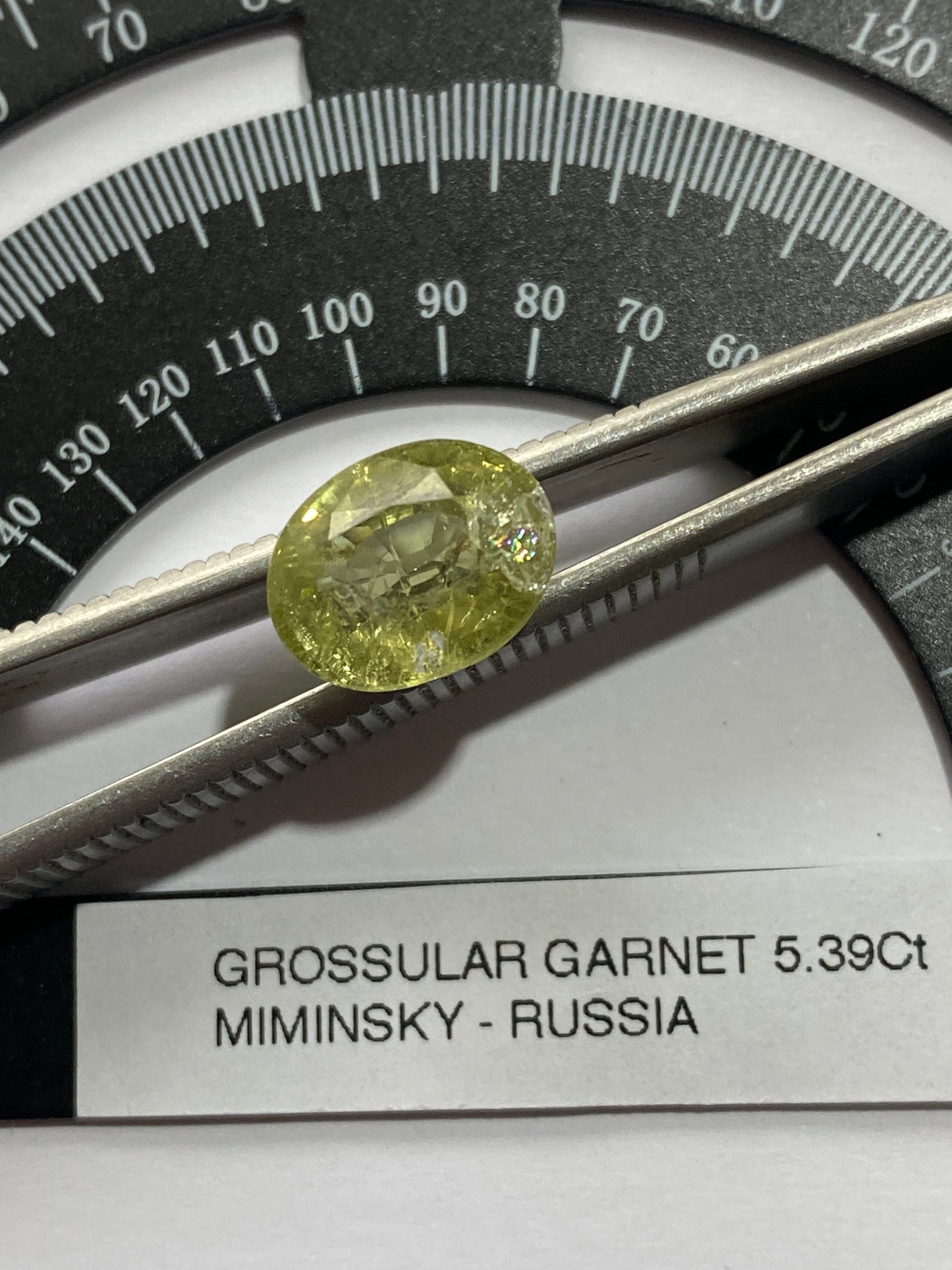 RARE GROSSULAR GARNET NATURAL GEMSTONE : MIMINSKY, SAKHA, RUSSIA 5.39Ct MFG4889