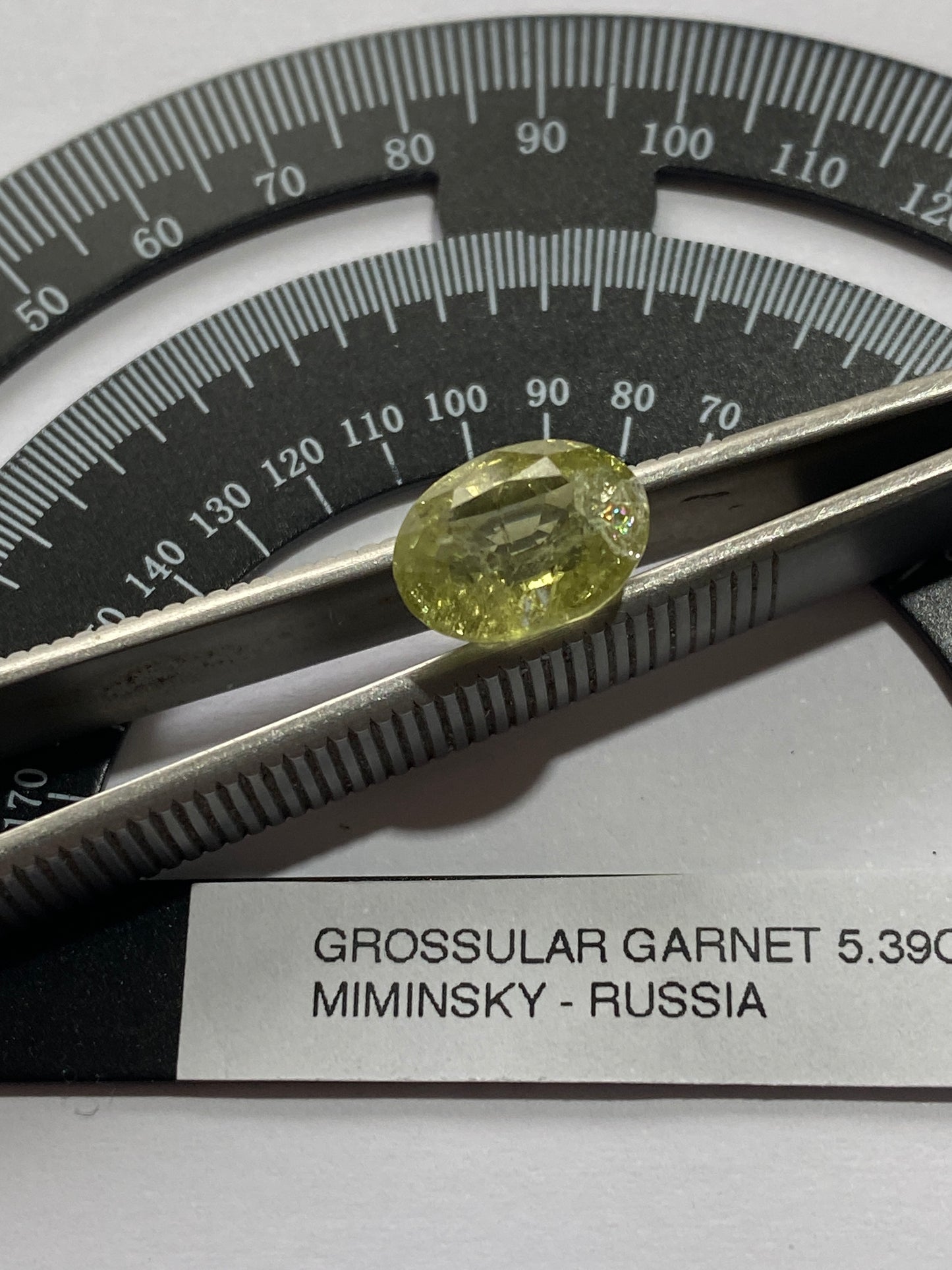 RARE GROSSULAR GARNET NATURAL GEMSTONE : MIMINSKY, SAKHA, RUSSIA 5.39Ct MFG4889