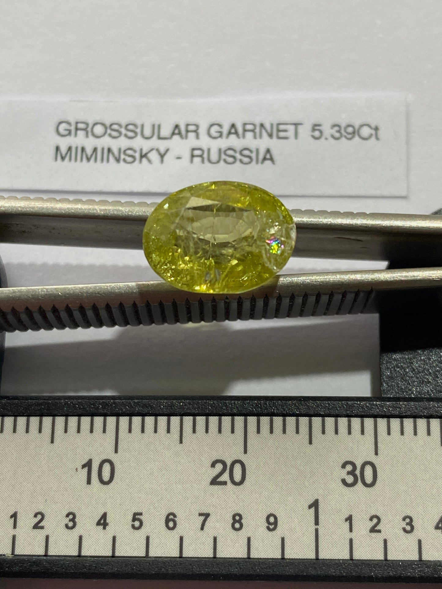 RARE GROSSULAR GARNET NATURAL GEMSTONE : MIMINSKY, SAKHA, RUSSIA 5.39Ct MFG4889