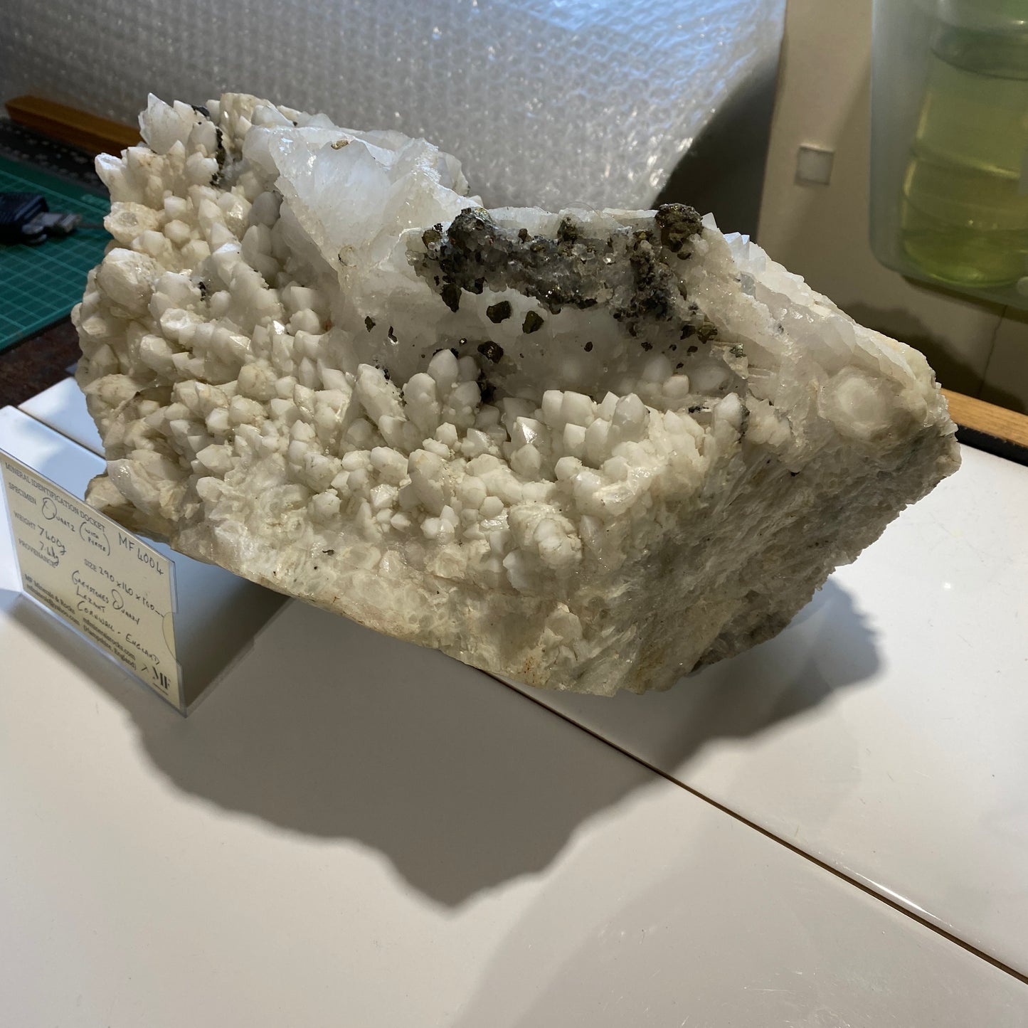 QUARTZ WITH PYRITE MASSIVE PIECE FROM GREYSTONES, CORNWALL 7.4kg MF4004