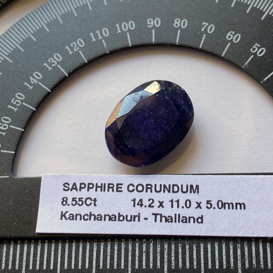 SAPPHIRE CORUNDUM GEMSTONE - KANCHANABURI, THAILAND. 8.55Ct MFG5034