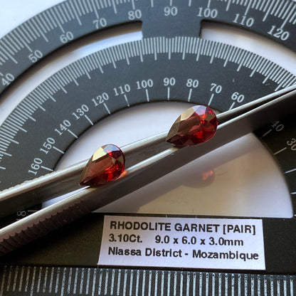 RHODOLITE GARNET GEMSTONES - NIASSA DISTRICT, MOZAMBIQUE  3.10Ct. MFG5059