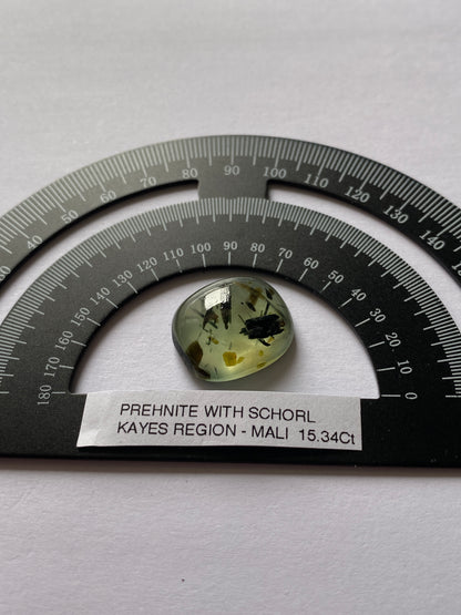 PREHNITE NATURAL GEMSTONE : MATIA, KAYES REGION, MALI  15.34Ct MFG4872