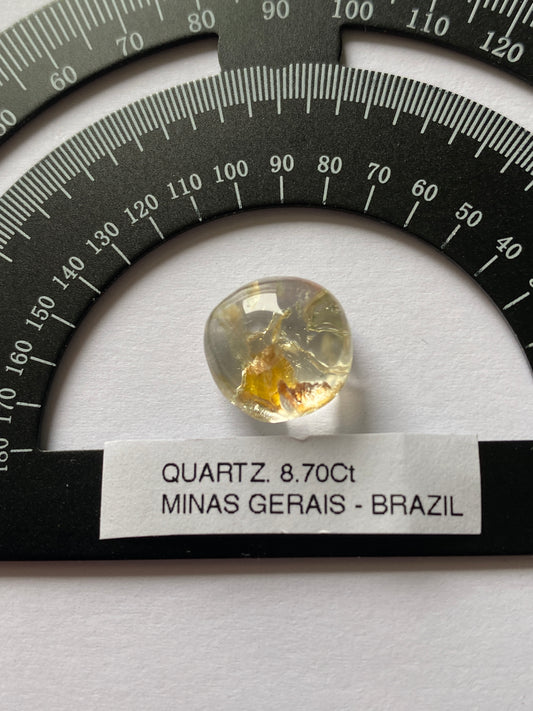 QUARTZ NATURAL CABOCHON : CORONEL MURTA, MINAS GERAIS, BRAZIL  8.70Ct MFG4875