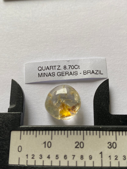 QUARTZ NATURAL CABOCHON : CORONEL MURTA, MINAS GERAIS, BRAZIL  8.70Ct MFG4875