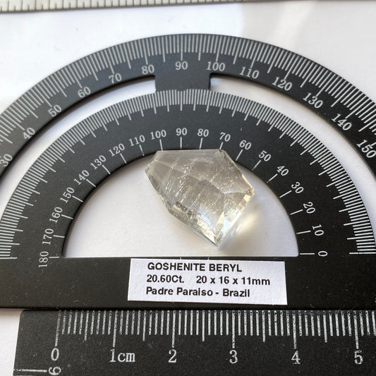 GOSHENITE BERYL GEMSTONE - PADRE PARAISO, MINAS GERAIS, BRAZIL 20.60Ct MFG5004