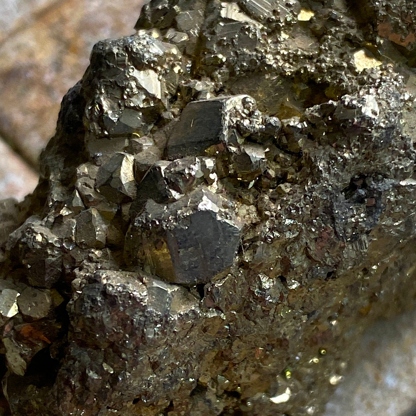 PYRITE [SOLID] - WHEAL JANE, BALDHU-CHACEWATER, CORNWALL. 222g MF4012