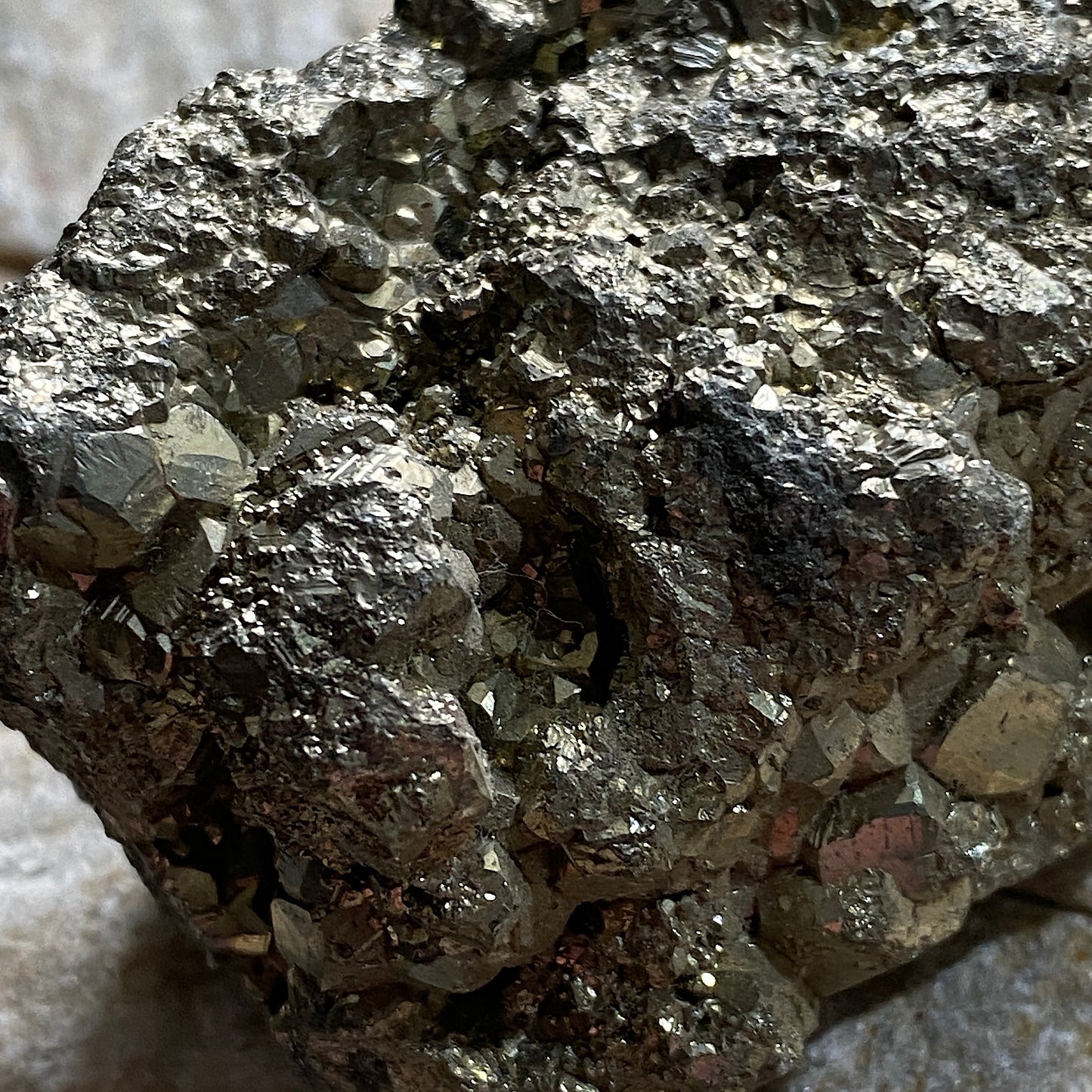 PYRITE [SOLID] - WHEAL JANE, BALDHU-CHACEWATER, CORNWALL. 222g MF4012