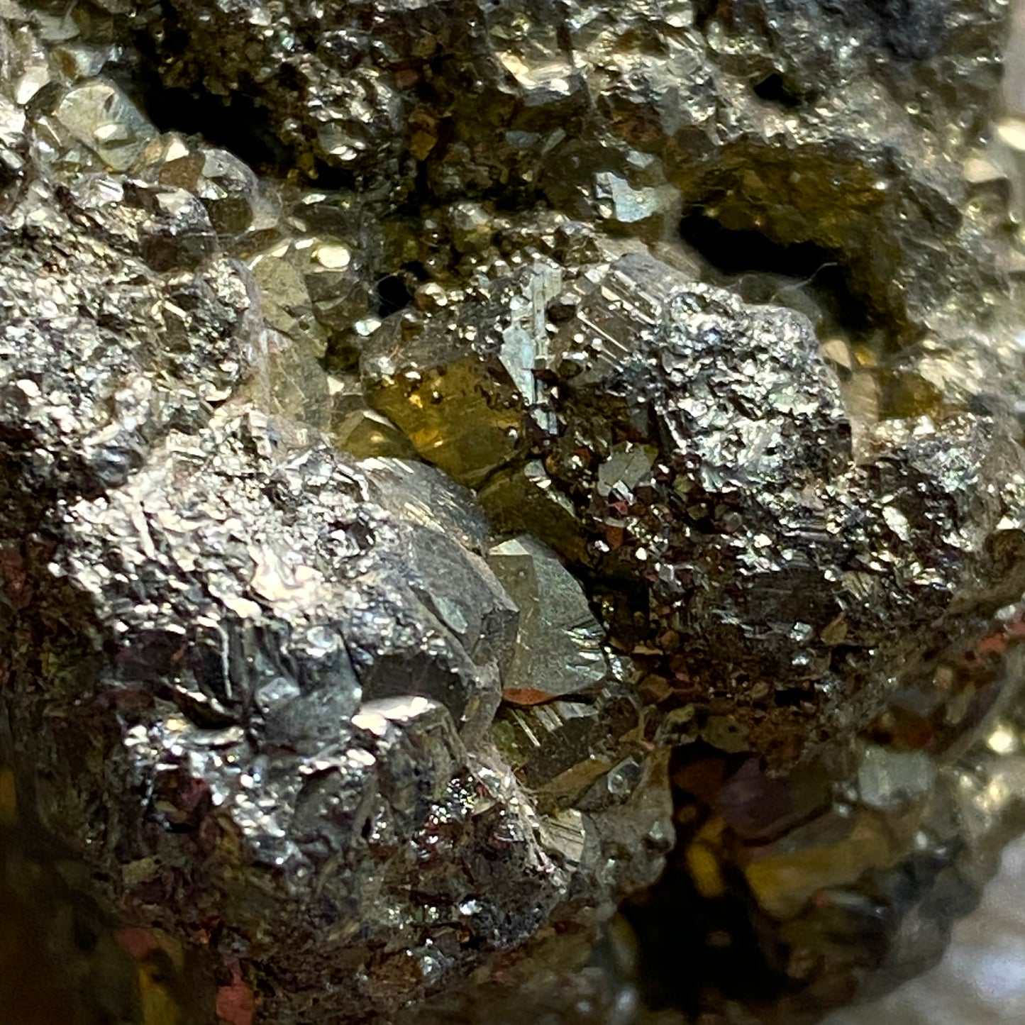 PYRITE [SOLID] - WHEAL JANE, BALDHU-CHACEWATER, CORNWALL. 222g MF4012