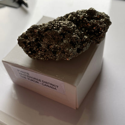 PYRITE CRYSTAL ASSEMBLAGE - WHITEHORSE DISTRICT, THE YUKON, CANADA. 62g MF1082