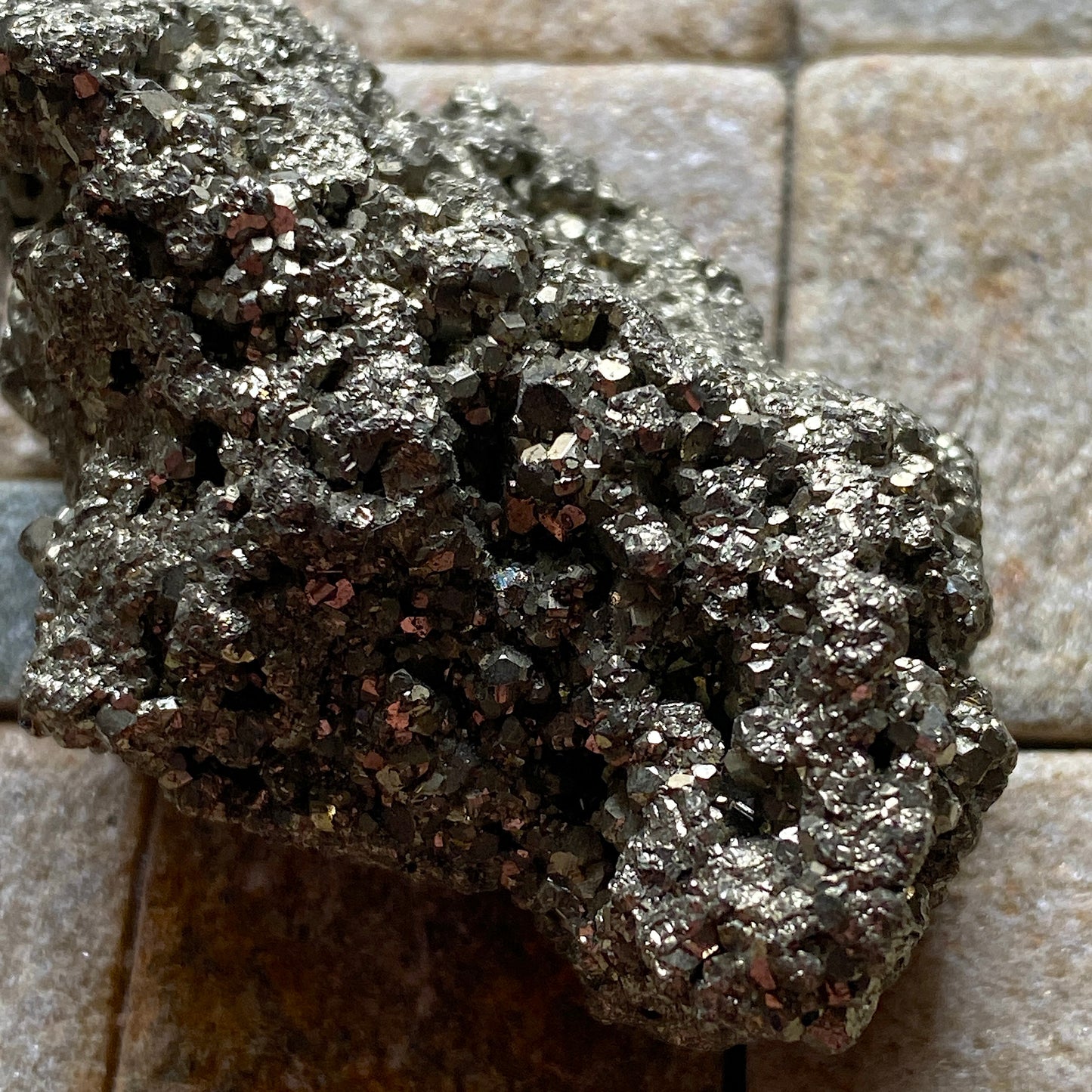 PYRITE CRYSTAL ASSEMBLAGE - WHITEHORSE DISTRICT, THE YUKON, CANADA. 62g MF1082