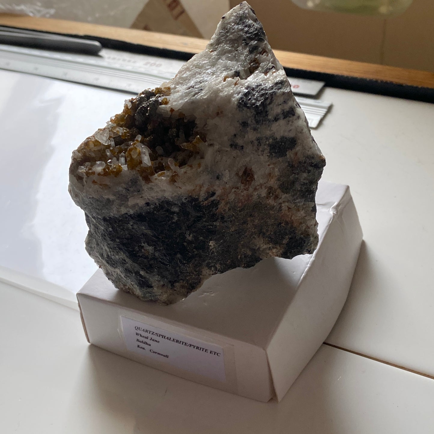SPHALERITE/PYRITE]QUARTZ [ETC] - WHEAL JANE, BALDHU, KEA, CORNWALL, ENGLAND 564g MF1051