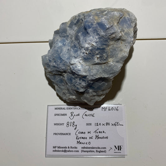 BLUE CALCITE - CERRO DE TLAICA, MORELOS, MEXICO. HEAVY 818g. MF4016