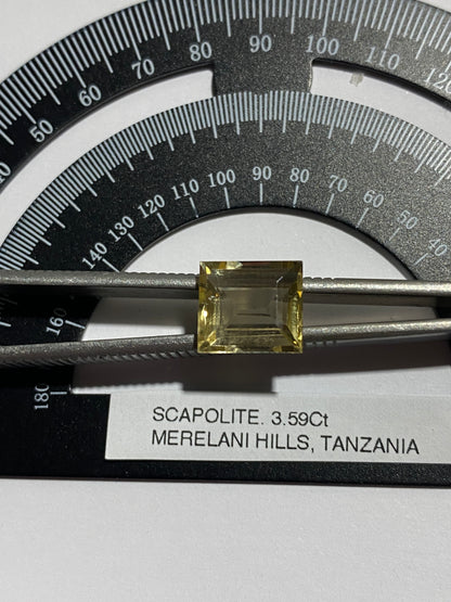 SCAPOLITE NATURAL GEMSTONE : MERELANI HILLS, TANZANIA  3.59Ct MF4865